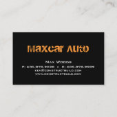 Metaal Visitekaartje - Wegwijzers voor de automobi (Achterkant)