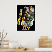 Metaal vistuig poster (Keuken)