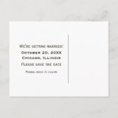 Metaal vistuig Sparen het Briefkaart van de Datum, (Achterkant)