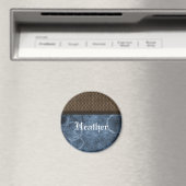 Metaal vistuig Steampunk Magnet, Blauw Magneet (Insitu (Vaatwasser))