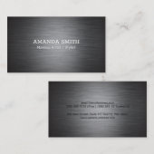 Metaal Zilver geborsteld Visitekaartje (Voorkant / Achterkant)