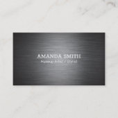 Metaal Zilver geborsteld Visitekaartje (Voorkant)