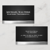 Metaal Zilver | Geperforeerde achtergrond Visitekaartje (Voorkant / Achterkant)