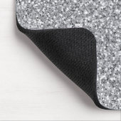 Metaal Zilver Glitter Muismat (Hoek)