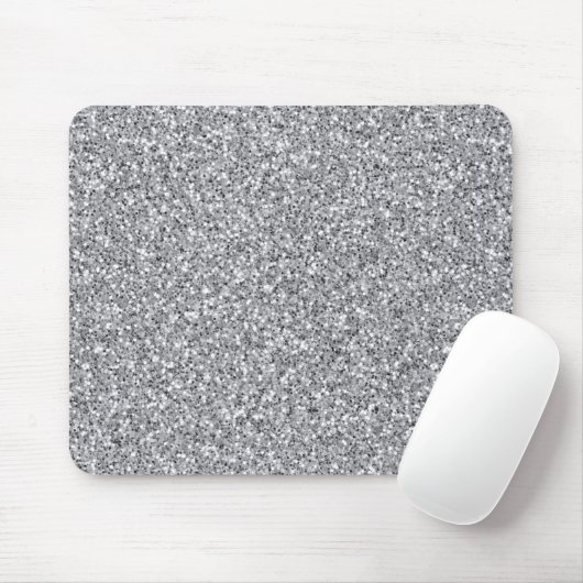 Metaal Zilver Glitter Muismat (Met muis)