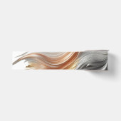 Metaal Zilver Goud en Koper Wervelingen Grosgrain Lint (Voorkant)