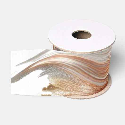 Metaal Zilver Goud en Koper Wervelingen Grosgrain Lint (Spoel)