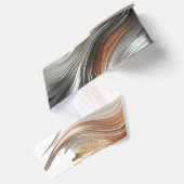 Metaal Zilver Goud en Koper Wervelingen Grosgrain Lint (Achterkant)