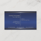 Metaal zilver grijs blauw in het oog springend, mo visitekaartje (Achterkant)