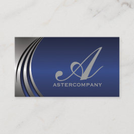 Metaal zilver grijs blauw in het oog springend, mo visitekaartje