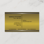 Metaal zilver grijs, goud in het oog springend mon visitekaartje (Achterkant)