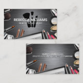 Metaal Zilvergeborsteld Visitekaartje (Voorkant / Achterkant)