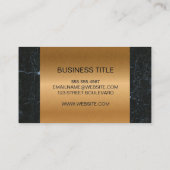 Metaal | Zwarte marmer Visitekaartje (Achterkant)