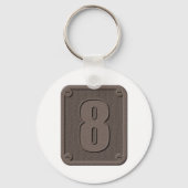 Metaalaantal Acht Sleutelhanger (Achterkant)