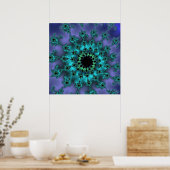 Metaalachtig Blauwgroen oog Poster (Keuken)