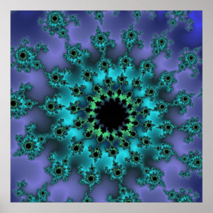 Metaalachtig Blauwgroen oog Poster