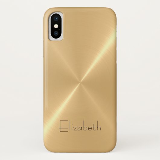 Metaalachtig Bleek goud roestvrij staal metalen bl Case-Mate iPhone Case (Achterkant)