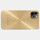 Metaalachtig Bleek Goud RVS Metaal Look Case-Mate iPhone Case (Achterkant (horizontaal))