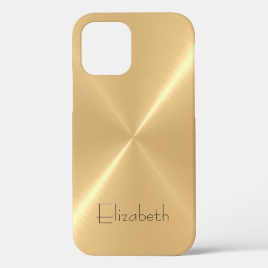 Metaalachtig Bleek Goud RVS Metaal Look Case-Mate iPhone Case (Achterkant)
