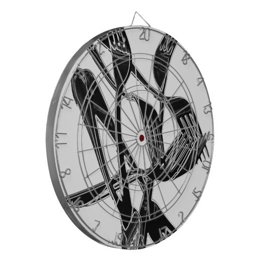 Metaalachtig Dartbord (Voorkant Links)