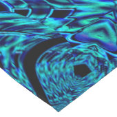 Metaalachtig effect met gekromd blauw en groen afb lange tafelloper (Hoek)