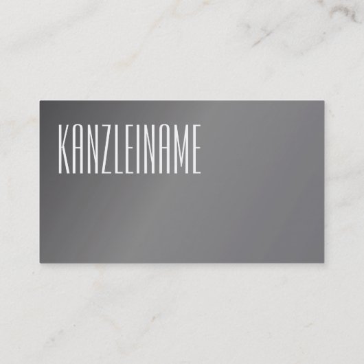 Metaalachtig effect visitekaartje (Achterkant)