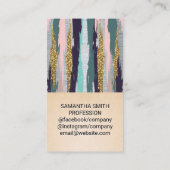 Metaalachtig en artistiek patroon visitekaartje (Achterkant)