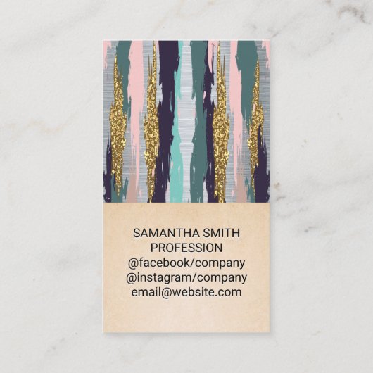 Metaalachtig en artistiek patroon visitekaartje