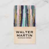 Metaalachtig en artistiek patroon visitekaartje