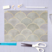 Metaalachtig gladde kunstdeco-ventilatorpatroon, D Tissuepapier (Craft)