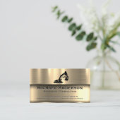 Metaalachtig Goud | Bouwvoertuig Visitekaartje (Staand voorkant)