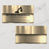 Metaalachtig Goud | Bouwvoertuig Visitekaartje (Voorkant / Achterkant)