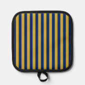 Metaalachtig goud en marineblauw functioneel stijl pannenlap (Voorkant)