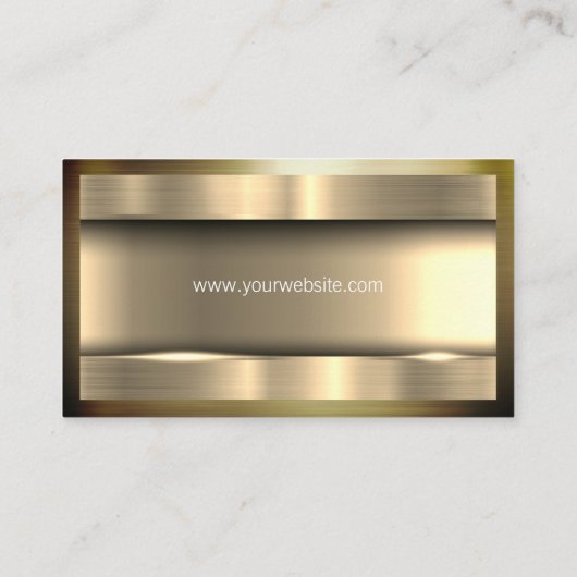 Metaalachtig Goud | Gouden Rand Visitekaartje (Achterkant)