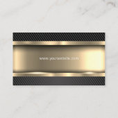 Metaalachtig Goud | Koolstofvezel Visitekaartje (Achterkant)