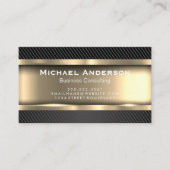 Metaalachtig Goud | Koolstofvezel Visitekaartje (Voorkant)