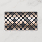Metaalachtig Goud | Metaalpatroon Vierkanten Visitekaartje (Achterkant)