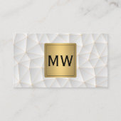 Metaalachtig Goud | Monogram | Geometrische Drieho Visitekaartje (Voorkant)
