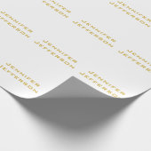 Metaalachtig Goud & Witte Professionele Moderne El Cadeaupapier (Hoek)