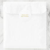Metaalachtig Goud & Witte Professionele Moderne El Ronde Sticker (Tas)
