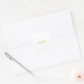 Metaalachtig Goud & Witte Professionele Moderne El Vierkante Sticker (Envelop)