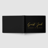Metaalachtig Goud & Zwart Professioneel Modern Eer Gastenboek (Volledig)