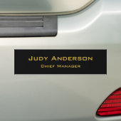 Metaalachtig Goud & Zwart Professionele Moderne El Bumpersticker (Op auto)