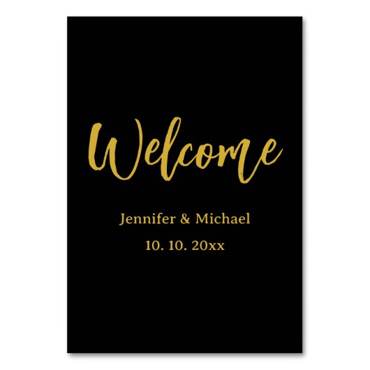 Metaalachtig Goud & Zwart Professionele Moderne El Kaart (Voorkant)