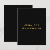 Metaalachtig Goud & Zwart Professionele Moderne El RSVP Kaartje (Voorkant / Achterkant)