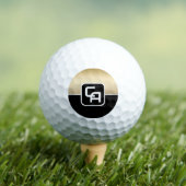 Metaalachtig Gouden Monogram Golfballen (Insitu Shirt)