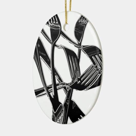 Metaalachtig Keramisch Ornament (Links)