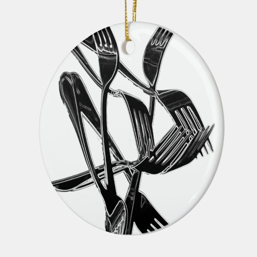 Metaalachtig Keramisch Ornament (Links)