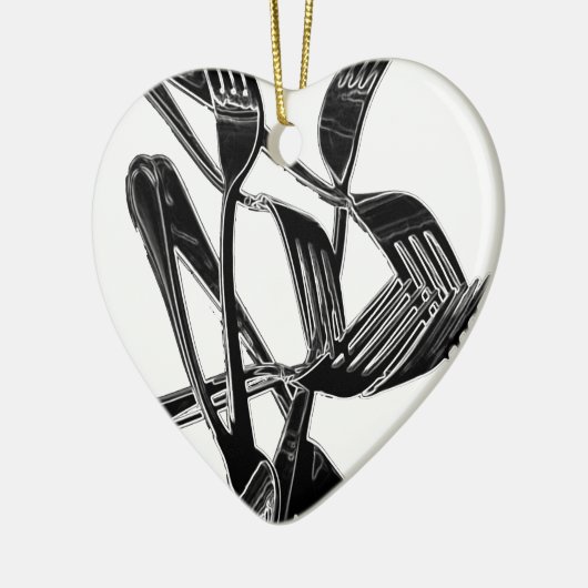 Metaalachtig Keramisch Ornament (Links)