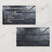 Metaalachtig lassen visitekaartje (Voorkant / Achterkant)